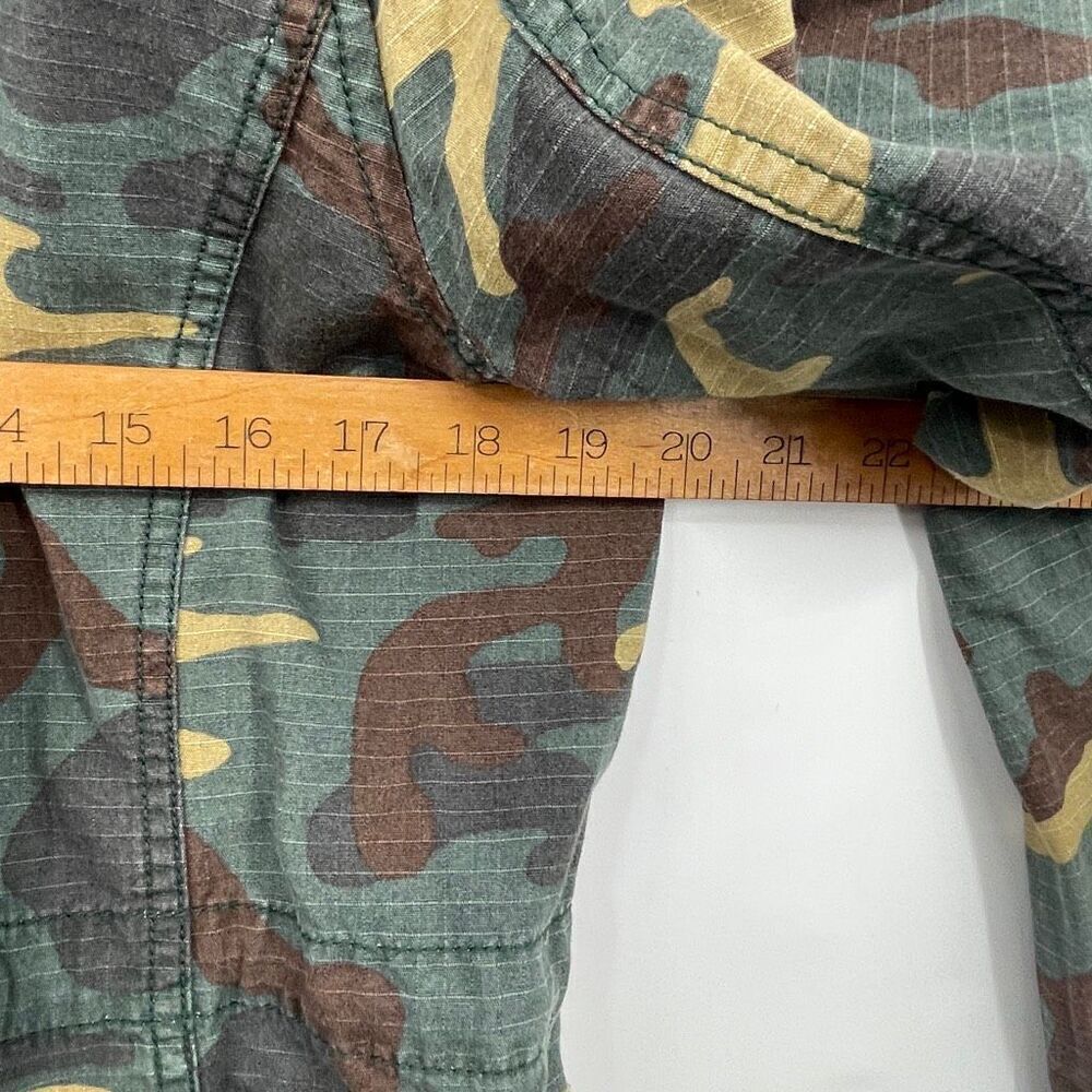 Madewell Brown Green Camo Outbound Button Down Utility Jacket Size Large - Picture 6 of 9